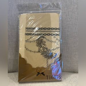 Japanese Sheer Pantyhose with Chain Tattoo Design